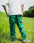 MAYO CROSS BONES EMBROIDERY SWEAT PANTS - GREEN