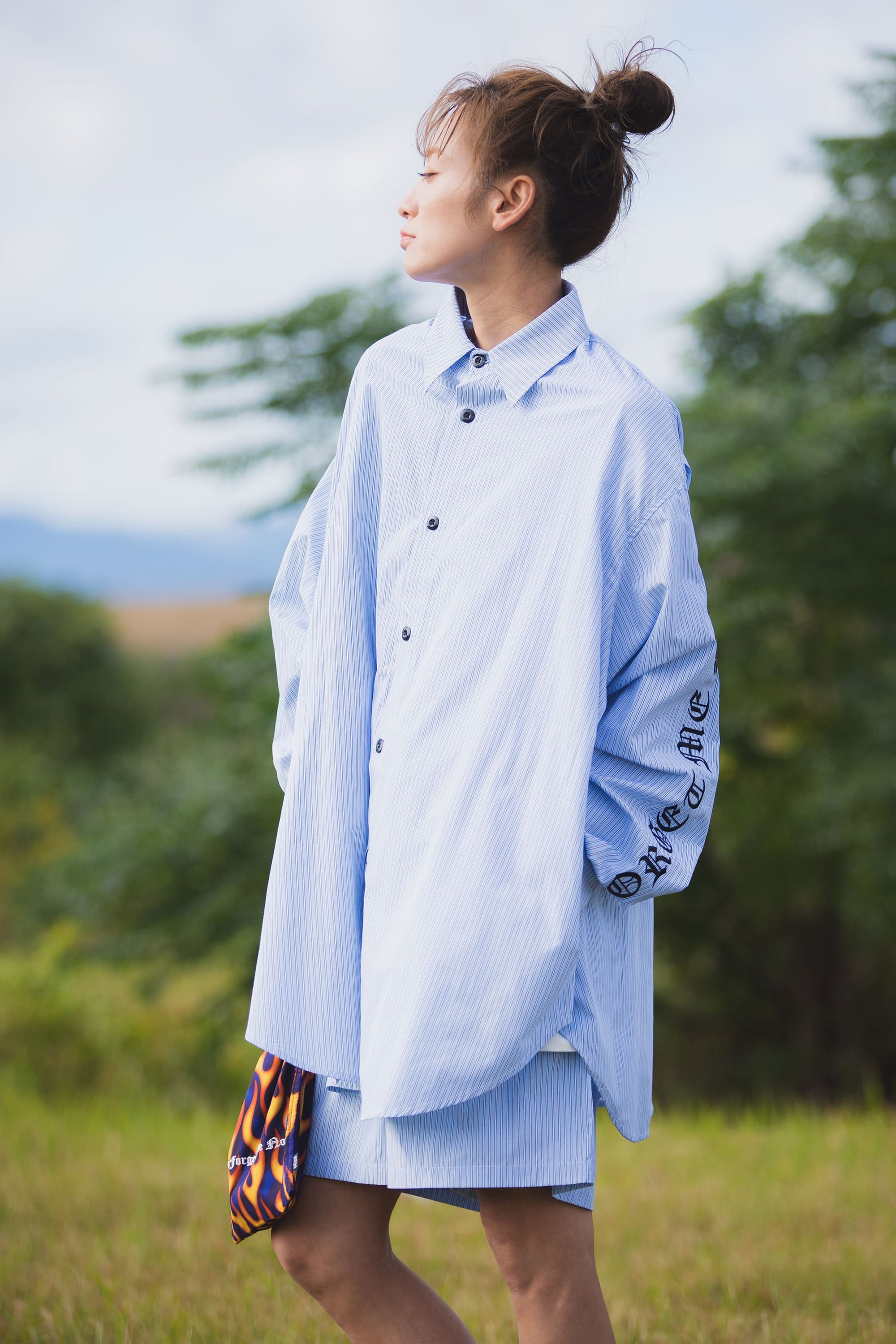 MAYO LOGO EMBROIDERY DRAWSTRING BAG