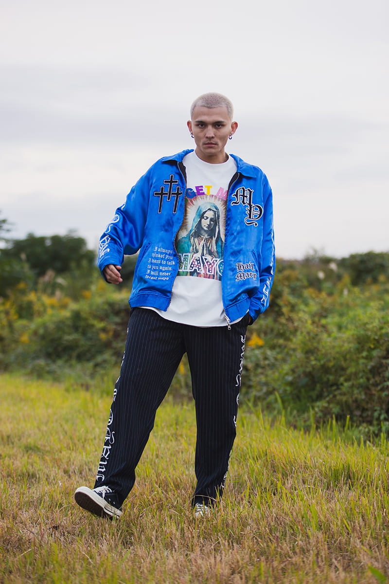 MAYO EMBROIDERY WITH COLLAR REVERSIBLE SOUVENIR JKT