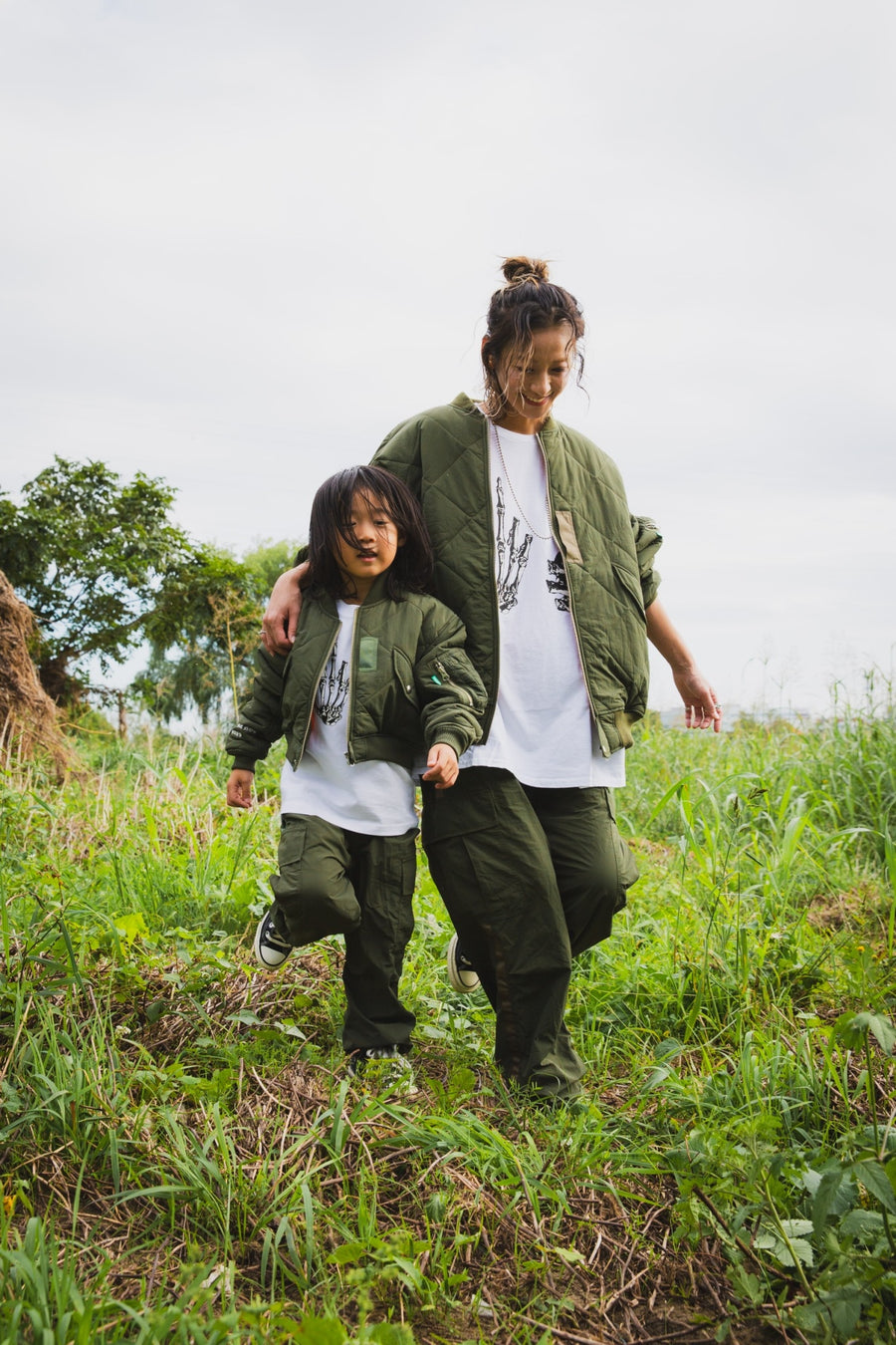 【KIDS】EAGLE  EMBROIDERY NYLON JKT -   OLIVE