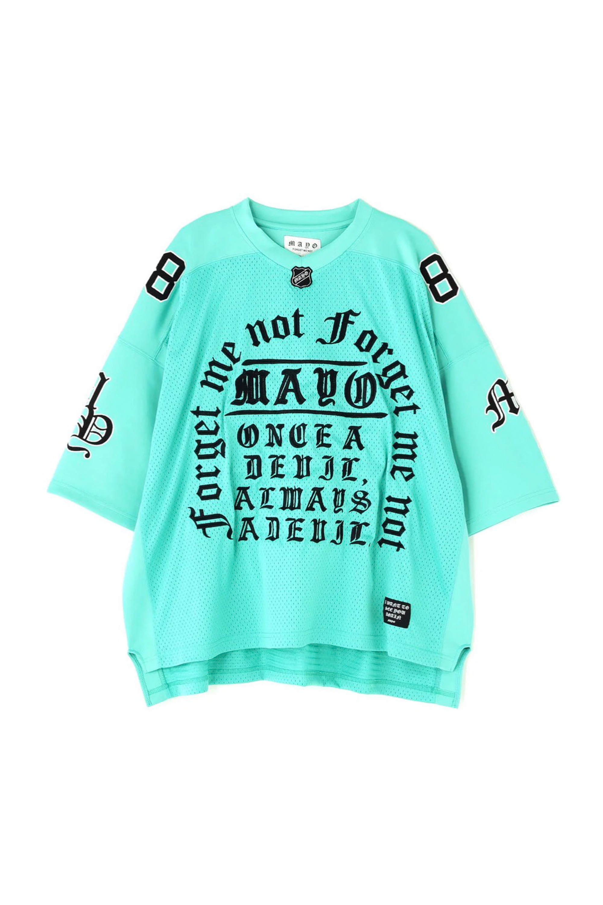 MAYO MESSAGE EMBROIDERY GAME SHORT SLEEVE SHIRT