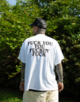 F●CKIN F●CK PRINT  SHORT SLEEVE TEE - WHITE