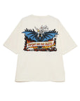 Devil Angel Embroidery Short Sleeve Tee - WHITE