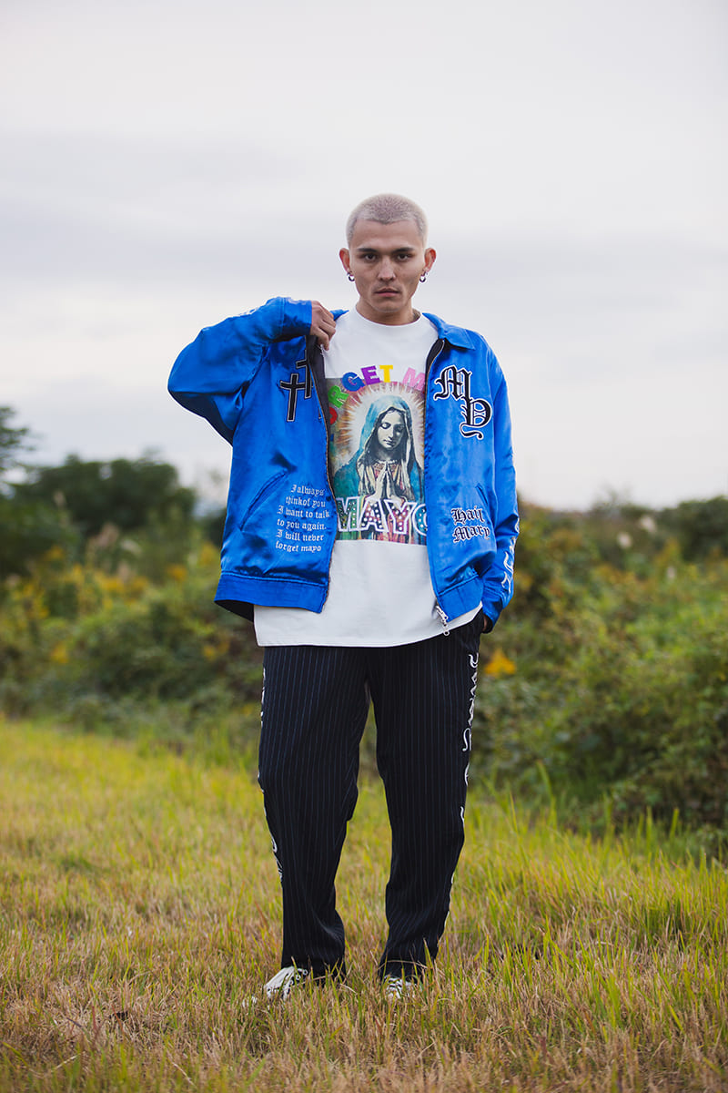 MAYO EMBROIDERY WITH COLLAR REVERSIBLE SOUVENIR JKT