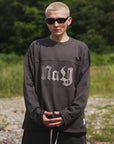 CROSS BONE EMBROIDERY CREW NECK SWEAT