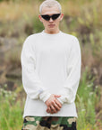 PLAIN EMBROIDERY THERMAL LONG SLEEVE TEE