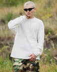 PLAIN EMBROIDERY THERMAL LONG SLEEVE TEE