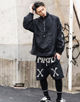 MAYO BONES Embroidery Nylon Anorak - BLACK