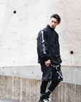 MAYO BONES Embroidery Nylon Anorak - BLACK