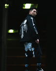 MAYO BONES Embroidery Nylon Anorak - BLACK