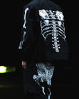 MAYO BONES Embroidery Nylon Anorak - BLACK