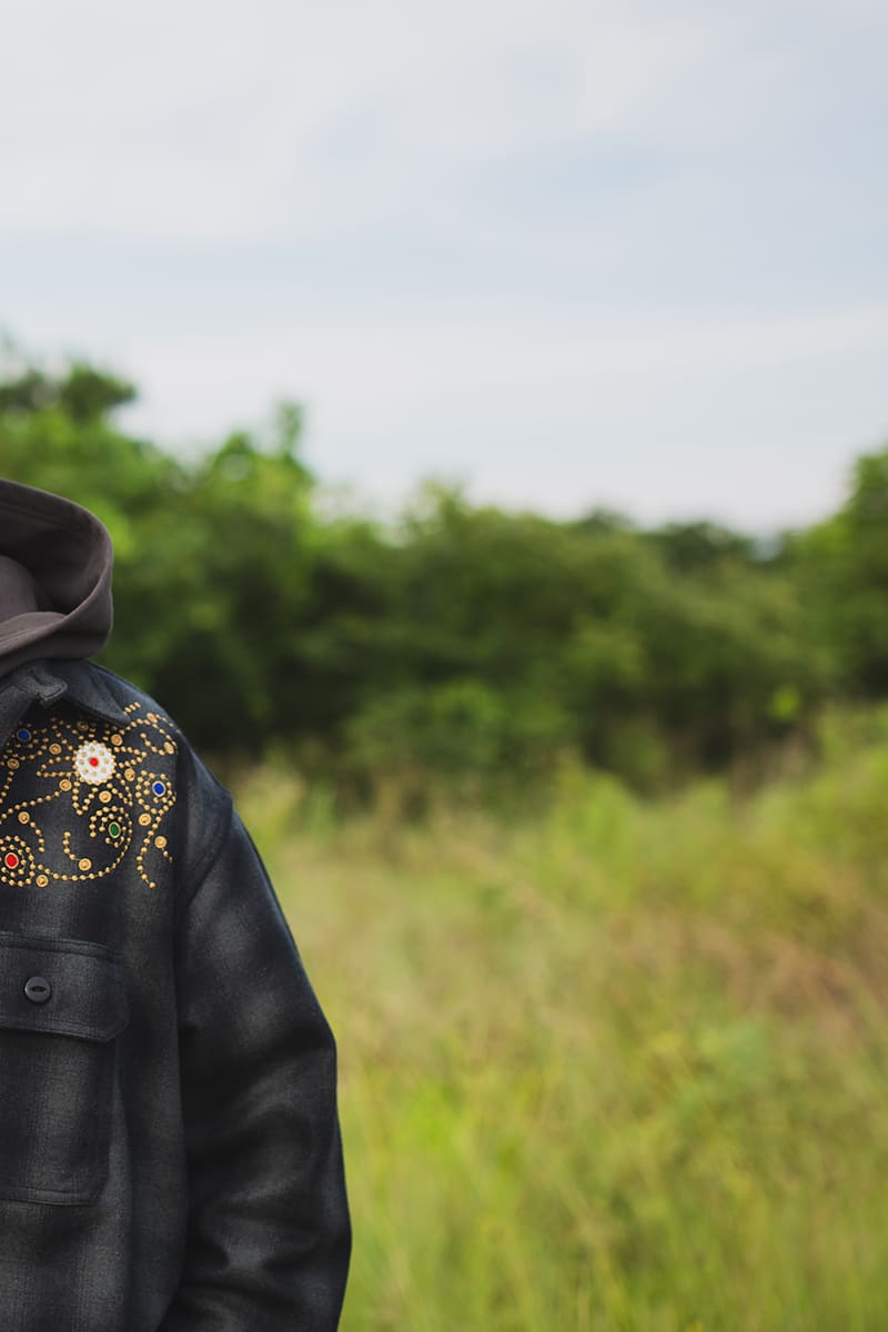 MAYO WOOL EMBROIDERY CHECK SHIRT JACKET