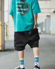 MARIA EMBROIDERY & PRINT RHINE STONE SHORT SLEEVE TEE