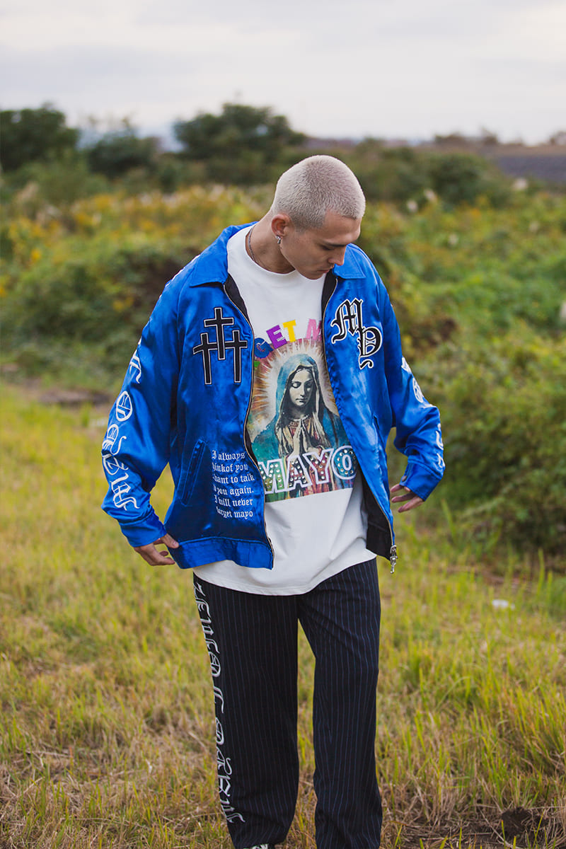 MAYO EMBROIDERY WITH COLLAR REVERSIBLE SOUVENIR JKT