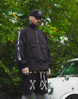 MAYO BONES Embroidery Nylon Anorak - BLACK