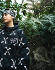 MAYO CROSS BONES Embroidery Hoodie - BLACK