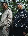 MAYO CROSS BONES Embroidery Hoodie - BLACK