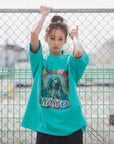 MARIA EMBROIDERY & PRINT RHINE STONE SHORT SLEEVE TEE