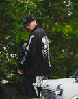 MAYO BONES Embroidery Nylon Anorak - BLACK