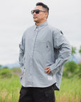 THUNDER FRANKEN EMBROIDERY LONG SLEEVED BUTTON-DOWN SHIRT