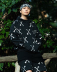 MAYO CROSS BONES Embroidery Hoodie - BLACK