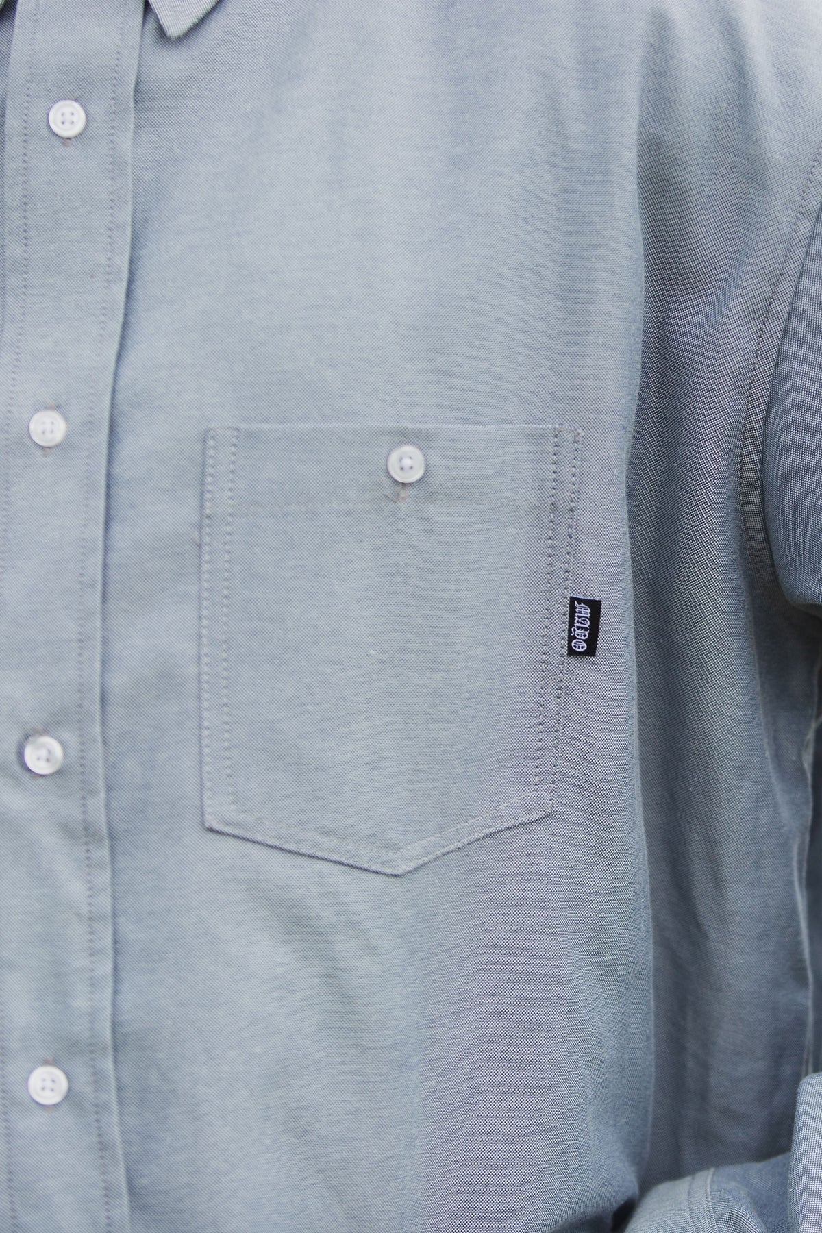 THUNDER FRANKEN EMBROIDERY LONG SLEEVED BUTTON-DOWN SHIRT