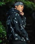 MAYO CROSS BONES Embroidery Hoodie - BLACK