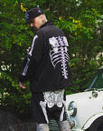 MAYO BONES Embroidery Nylon Anorak - BLACK