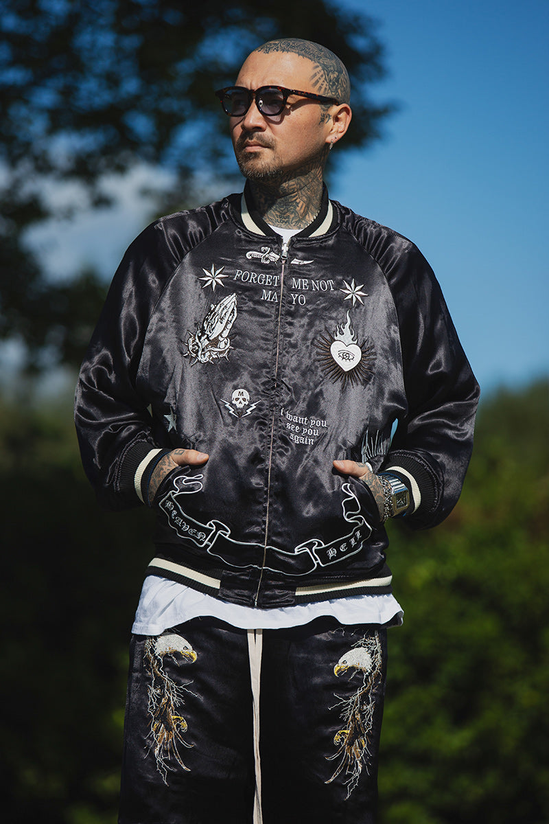 EAGLE THUNDER EMBROIDERY REVERSIBLE SOUVENIR JACKET – MAYO