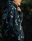 MAYO CROSS BONES Embroidery Hoodie - BLACK