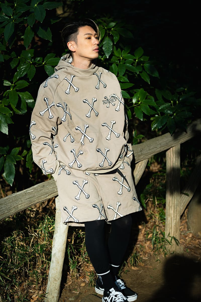 MAYO CROSS BONES Embroidery Hoodie - BEIGE