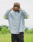 THUNDER FRANKEN EMBROIDERY LONG SLEEVED BUTTON-DOWN SHIRT
