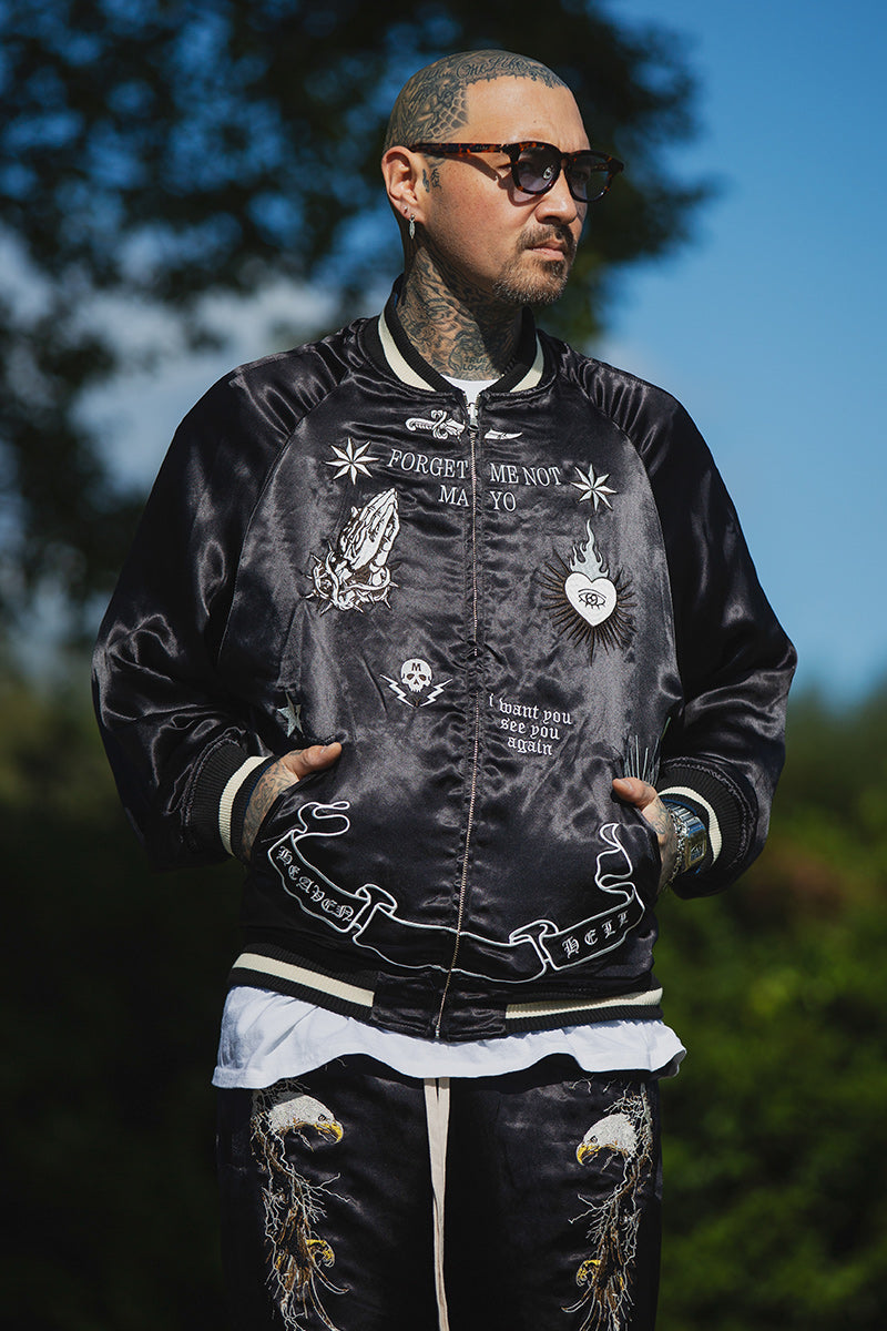EAGLE THUNDER EMBROIDERY REVERSIBLE SOUVENIR JACKET – MAYO