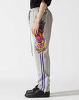 MAYO CHAOS EMBROIDERY Track Pants - GRAY