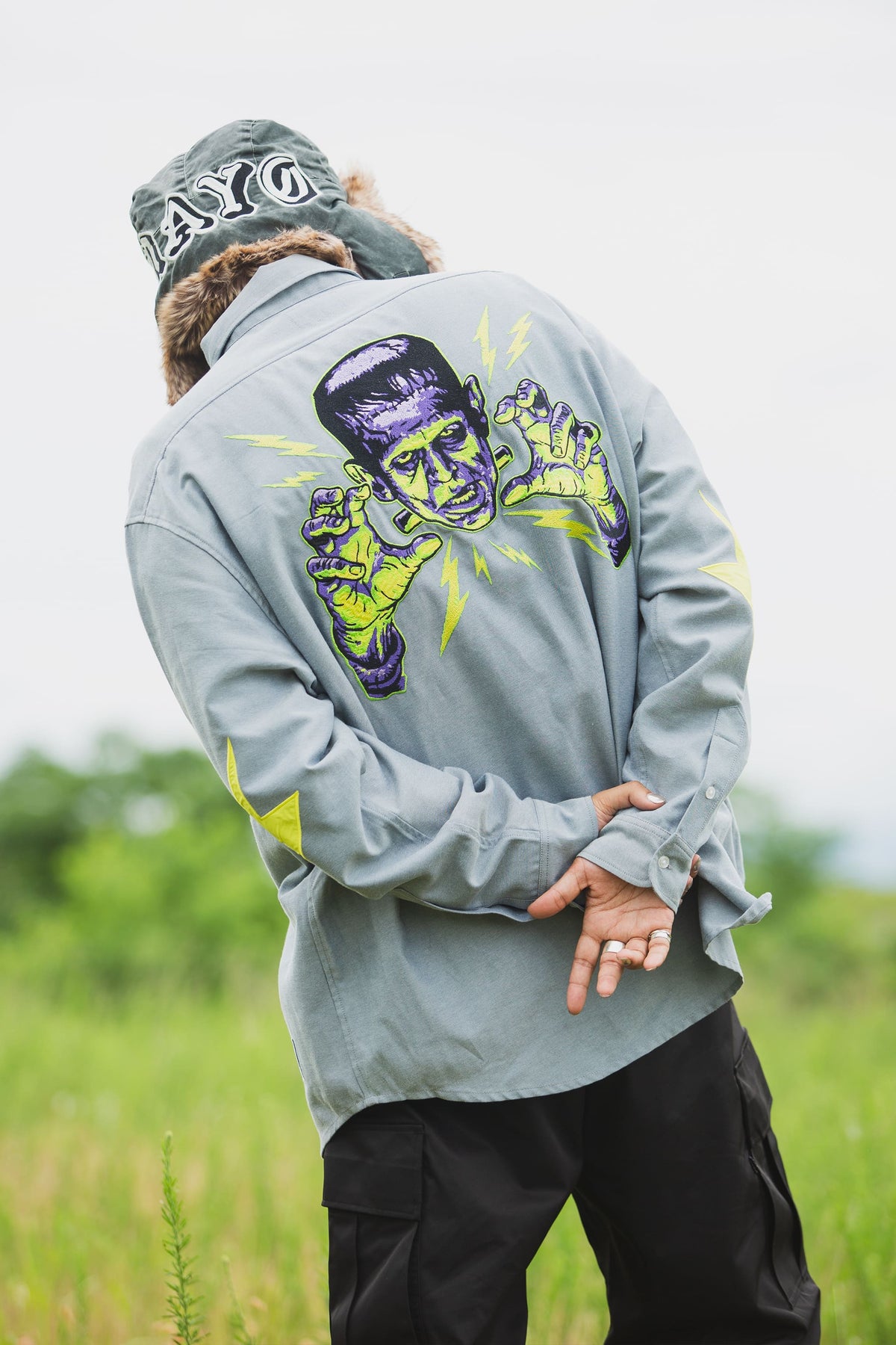 MAYO LOGO EMBROIDERY FADE NYLON BOA CAP
