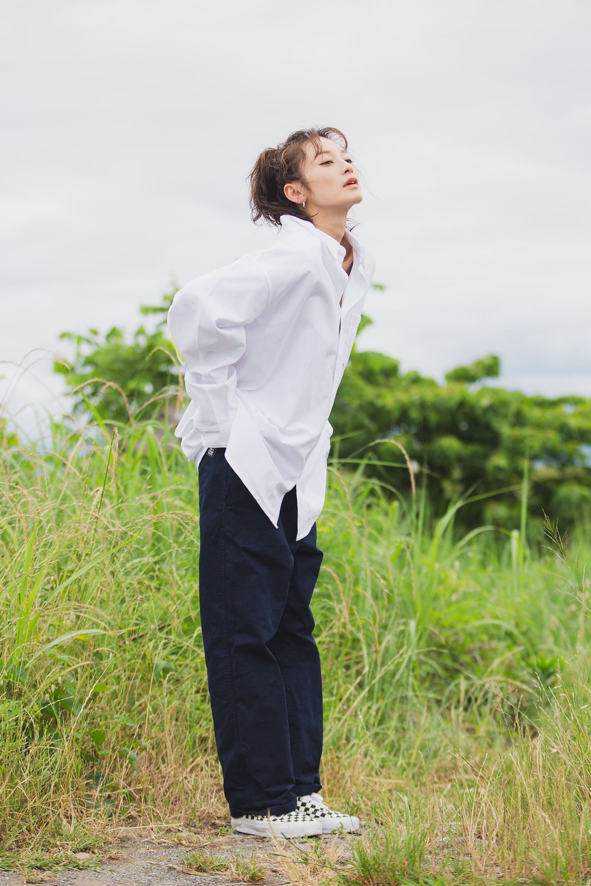 THUNDER FRANKEN EMBROIDERY LONG SLEEVED BUTTON-DOWN SHIRT