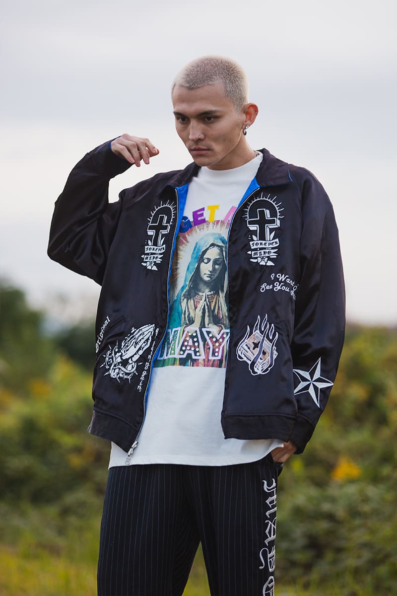 MAYO EMBROIDERY WITH COLLAR REVERSIBLE SOUVENIR JKT