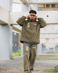 FIRE IRON CROSS EMBROIDERY NYLON PANTS