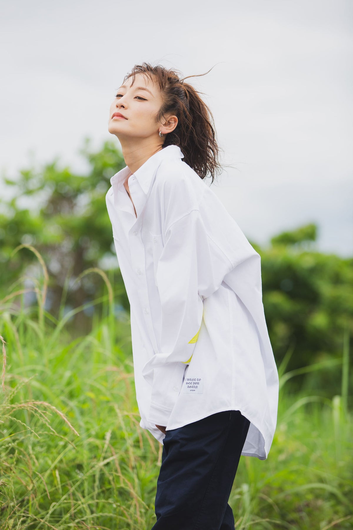 THUNDER FRANKEN EMBROIDERY LONG SLEEVED BUTTON-DOWN SHIRT
