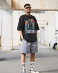 MARIA EMBROIDERY & PRINT RHINE STONE SHORT SLEEVE TEE