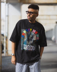 MARIA EMBROIDERY & PRINT RHINE STONE SHORT SLEEVE TEE