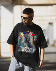 MARIA EMBROIDERY & PRINT RHINE STONE SHORT SLEEVE TEE