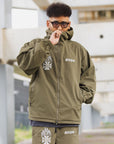 FIRE IRON CROSS EMBROIDERY NYLON JKT