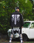 MAYO BONES Embroidery Nylon Anorak - BLACK