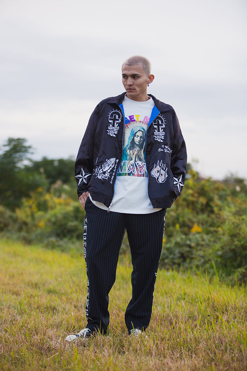 MAYO EMBROIDERY WITH COLLAR REVERSIBLE SOUVENIR JKT