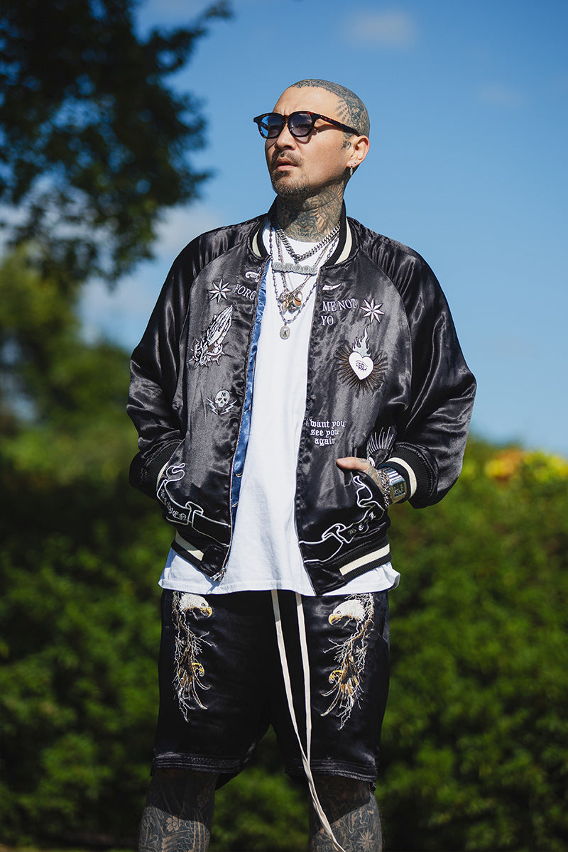 EAGLE THUNDER EMBROIDERY REVERSIBLE SOUVENIR JACKET – MAYO