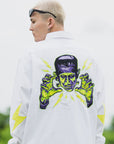 THUNDER FRANKEN EMBROIDERY LONG SLEEVED BUTTON-DOWN SHIRT