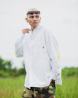 THUNDER FRANKEN EMBROIDERY LONG SLEEVED BUTTON-DOWN SHIRT