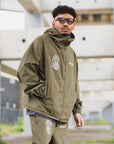 FIRE IRON CROSS EMBROIDERY NYLON JKT