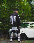 MAYO BONES Embroidery Nylon Anorak - BLACK